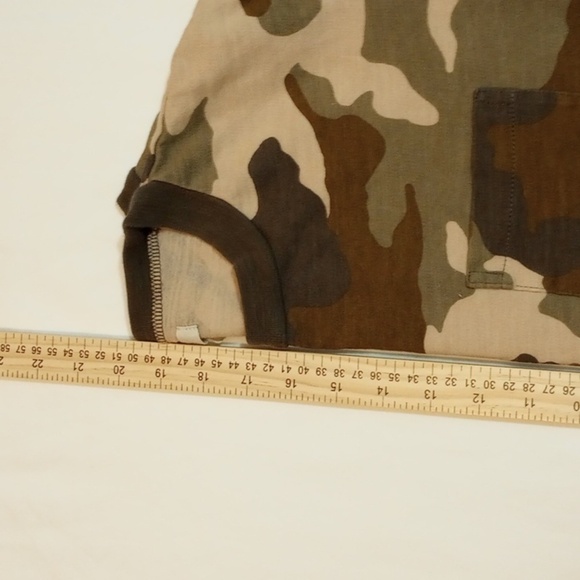 Madewell Womens Easy Crop Tee Size XXS Cottontail Camo Short Sleeve Pocket Crew - Picture 7 of 7